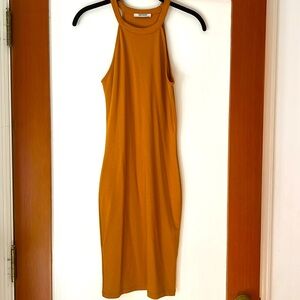Zara Trafaluc Tank Dress, Mustard Yellow, Sz S